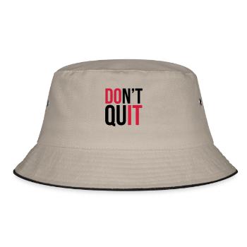 Don't Quit - Bucket Hat - khaki/black - Front