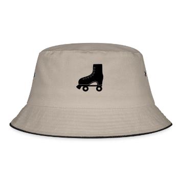 roller skate - Bucket Hat - khaki/black - Front