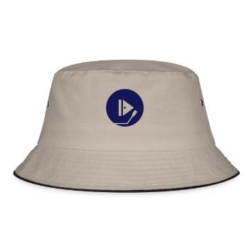 Vinyl Record Vinyl Record Play Button Music Love - Bucket Hat - khaki/black - Front