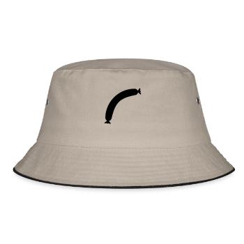 Wurst - Grillen - Bucket Hat - Khaki/Schwarz - Vorne