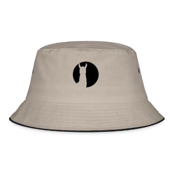 logo cercle rond silhouette contour noir Lama venu - Bob - kaki/noir - Devant