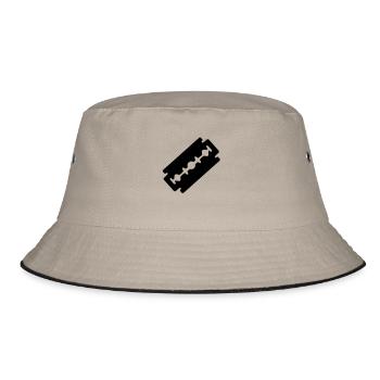 razorblade_ti1 - Bucket Hat - khaki/black - Front