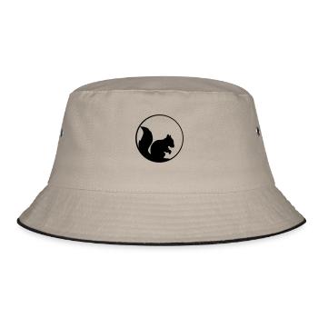 nuit lune soleil cercle rond logo silhouette noir - Bob - kaki/noir - Devant