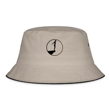 Cliff Diver Logo Design - Bucket Hat - khaki/black - Front