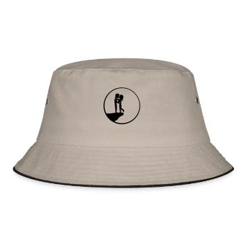 Nacht Mond Pärchen - Bucket Hat - Khaki/Schwarz - Vorne