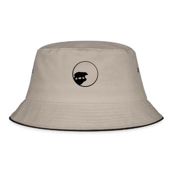 Mond Klippe Bär - Bucket Hat - Khaki/Schwarz - Vorne