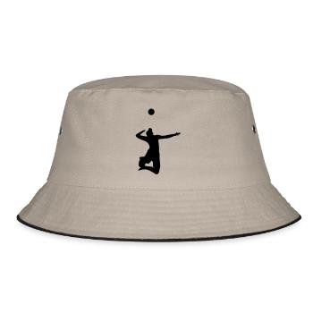 Volleyball serve - Bucket Hat - khaki/black - Front
