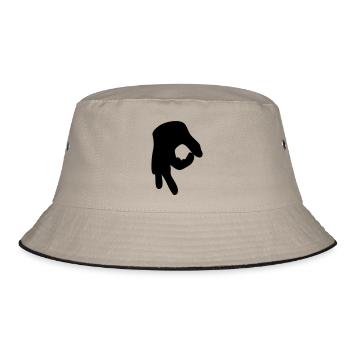 Reingelegt (Handzeichen) - Bucket Hat - Khaki/Schwarz - Vorne