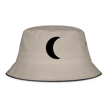 moon - Bucket Hat - Khaki/Schwarz - Vorne