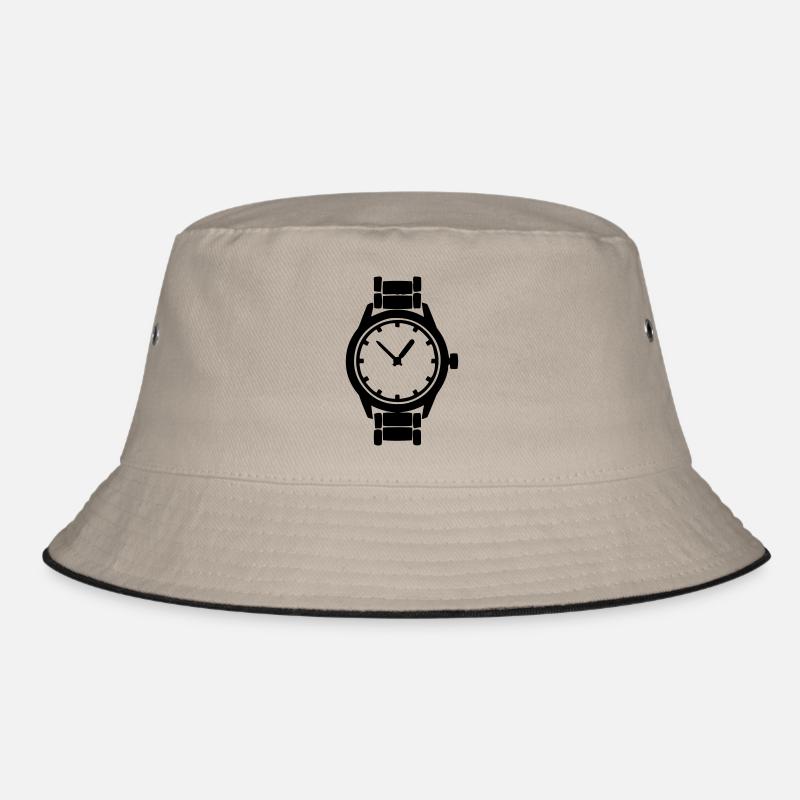 uhr - Bucket Hat - Khaki/Schwarz
