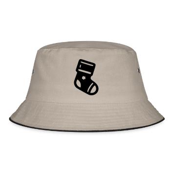 Christmas Sock - Bucket Hat - khaki/black - Front