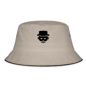Bitcoin Satoshi Nakamoto - Bucket Hat - Khaki/Schwarz - Vorne