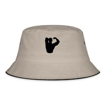 A strong man - Bucket Hat - khaki/black - Front