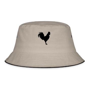 Hahn - Bucket Hat - Khaki/Schwarz - Vorne