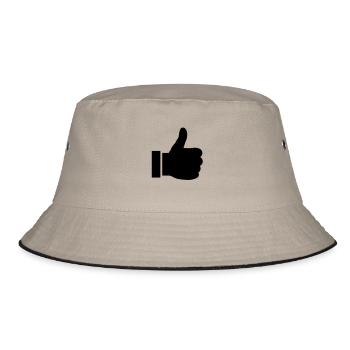 like symbol - Bucket Hat - khaki/black - Front