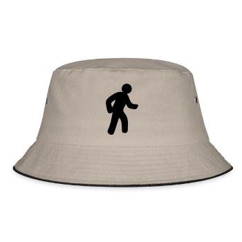 man - Bucket Hat - khaki/black - Front