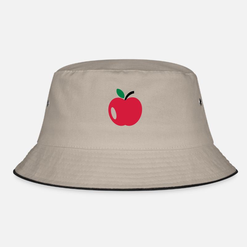 Apfel - Bucket Hat - Khaki/Schwarz