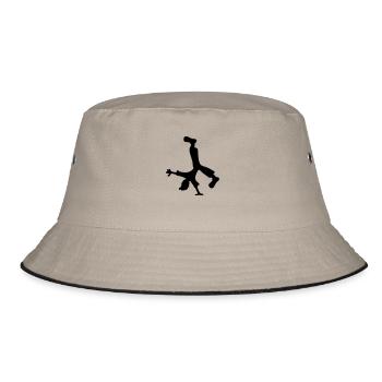Breakdancer - Bucket Hat - Khaki/Schwarz - Vorne