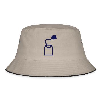 Tee - Bucket Hat - Khaki/Schwarz - Vorne