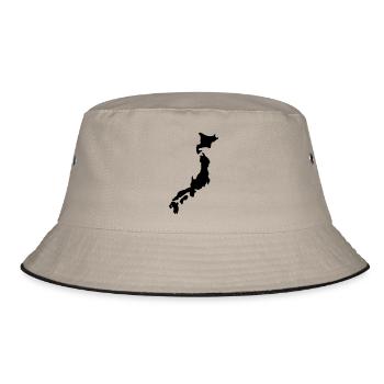 japan - Bucket Hat - Khaki/Schwarz - Vorne