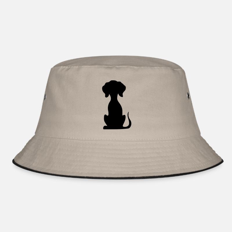 hund - Bucket Hat - Khaki/Schwarz