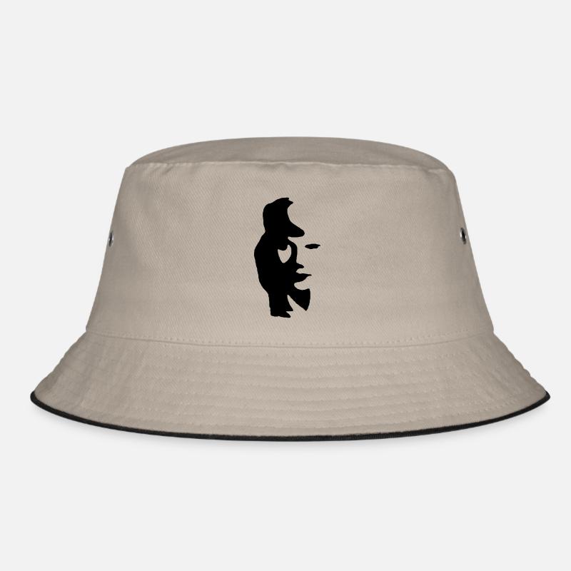 Saxofon - Bucket Hat - Khaki/Schwarz