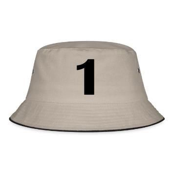 1 - Bucket Hat - Khaki/Schwarz - Vorne