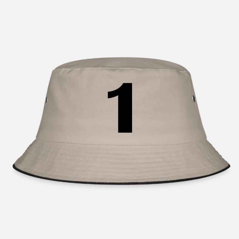 1 - Bucket Hat - Khaki/Schwarz