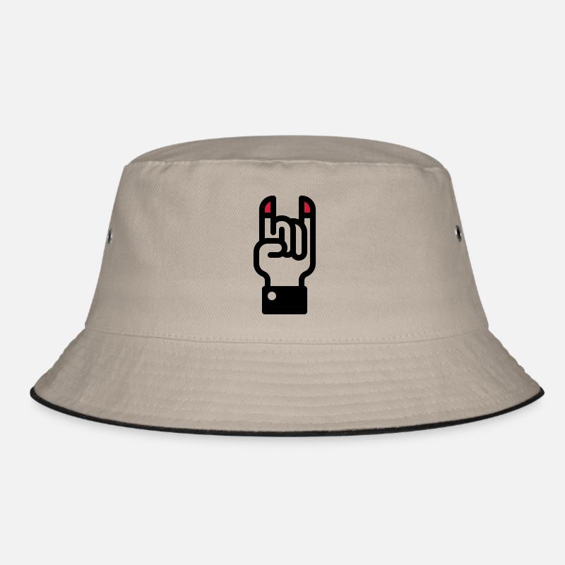 Teufelshörner Handzeichen / Devil's Horns Hand Bucket Hat