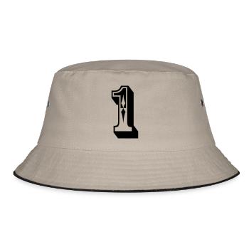 1 - Bucket Hat - Khaki/Schwarz - Vorne