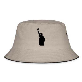 Statue of liberty silhouette - Bucket Hat - khaki/black - Front