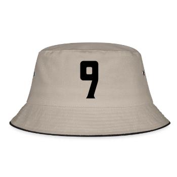 9 - Bucket Hat - Khaki/Schwarz - Vorne