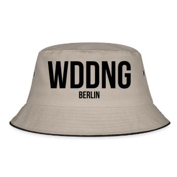 WEDDING BERLIN - Bucket Hat - Khaki/Schwarz - Vorne