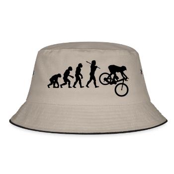 MTB Downhill Evolution - Bucket Hat - khaki/black - Front