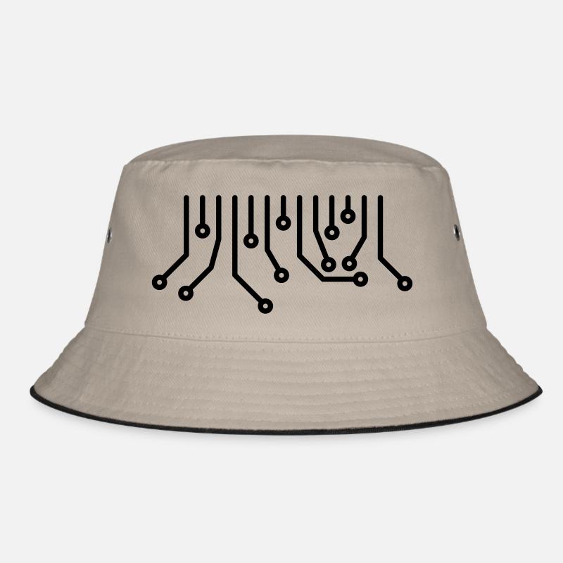 Circuit Board CPU Computer Admin Nerd Technique T-Shirt Bucket Hat