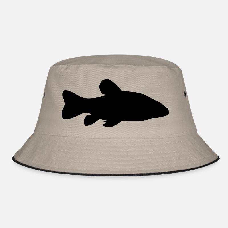 Schleie - Fisch - Fish - Bucket Hat - Khaki/Schwarz