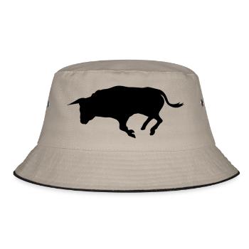 stier - Bucket Hat - Khaki/Schwarz - Vorne