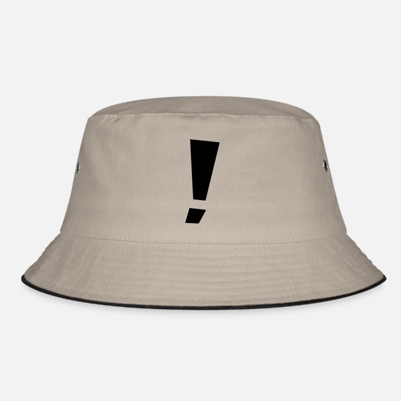 rufezeichen_1_farbig - Bucket Hat - Khaki/Schwarz