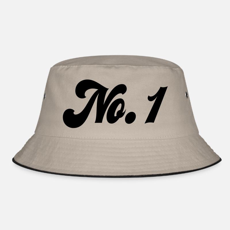 Nr. 1 - Bucket Hat - Khaki/Schwarz