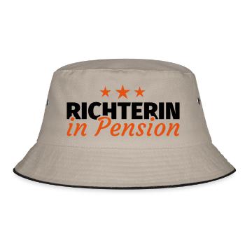 Richterin Pension Ruhestand Rente - Bucket Hat - Khaki/Schwarz - Vorne