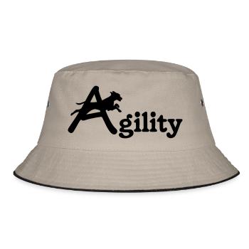 agility hundesport hunde - Bucket Hat - Khaki/Schwarz - Vorne