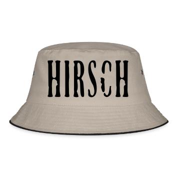 Hirsch / Deer (1c) - Bucket Hat - Khaki/Schwarz - Vorne