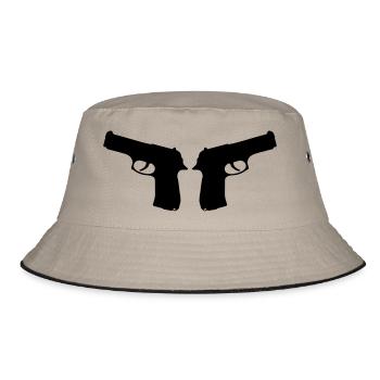 gun_1 - Bucket Hat - Khaki/Schwarz - Vorne