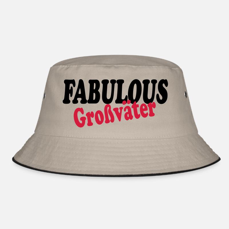 Fabelhafte Großväter - Bucket Hat - Khaki/Schwarz