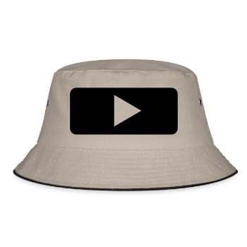 Music,DJ,Play,DVD - Bucket Hat - khaki/black - Front