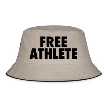 free athlete centered - Bucket Hat - Khaki/Schwarz - Vorne