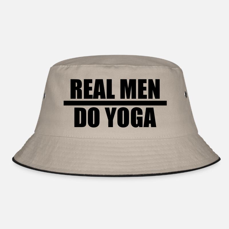 real men do yoga Bucket Hat