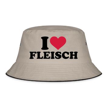 Fleisch - Bucket Hat - Khaki/Schwarz - Vorne
