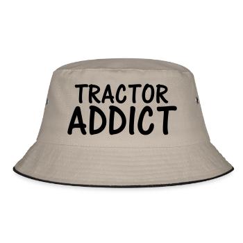 tractor addict - Bucket Hat - khaki/black - Front