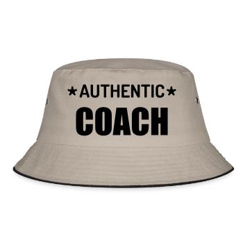 Coach / Coaching / Trainer / Sport - Bucket Hat - Khaki/Schwarz - Vorne